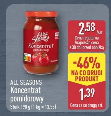 Koncentrat pomidorowy promocja w Aldi