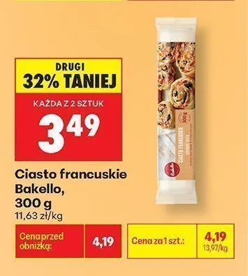 Ciasto francuskie Bakello promocja w Biedronka
