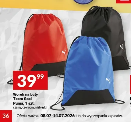 Worek na buty Puma Team Goal promocja w Twój Market
