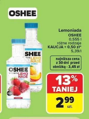Lemoniada Oshee Vitamin Lemonade cytryna promocja w Carrefour Market