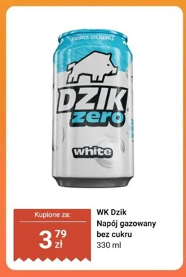 Napój gazowany WK Dzik bez cukru white promocja w Dino