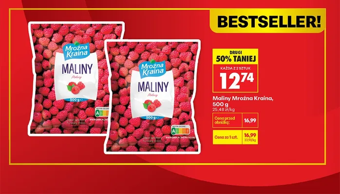 Maliny promocja w Biedronka