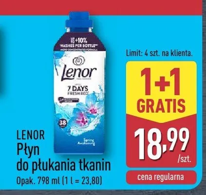 Płyn do płukania tkanin Lenor 7 Days promocja w Aldi