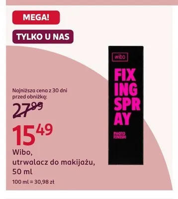 Utrwalacz do makijażu Wibo promocja w Rossmann