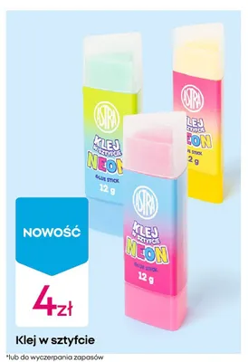 Klej w sztyfcie Astra Neon promocja w Pepco