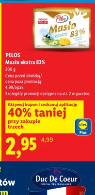 Masło ekstra 83% promocja w Lidl