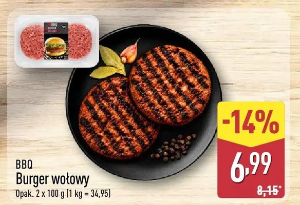 BBQ Burger wołowy promocja w Aldi