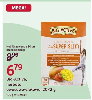 Herbata owocowo-ziołowa Odchudzanie 4 x Super Slim promocja w Rossmann