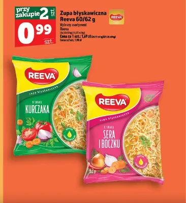 Zupa błyskawiczna Reeva promocja w TOPAZ