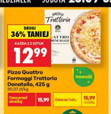 Pizza Quattro Formaggi Trattoria Donatello promocja w Biedronka
