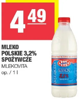 Mleko polskie 3,2% spożywcze promocja w SPAR