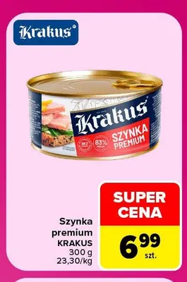 Szynka premium Krakus promocja w Carrefour