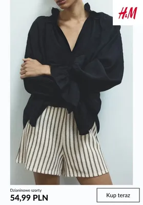 Dzianinowe szorty H&M promocja w H&M