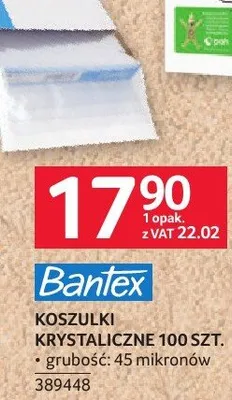 Koszulki krystaliczne 100 szt. Bantex promocja w Selgros