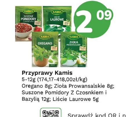 Przyprawa Kamis Suszone Pomidory Z Czosnkiem i Bazylią promocja w Limonka