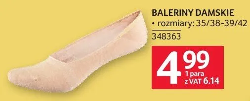 Baleriny damskie promocja w Selgros