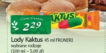 Lody Kaktus Classic promocja w CEZAR Delikatesy