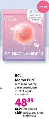 Momo Puri maski do twarzy z niacynamidem promocja w Hebe