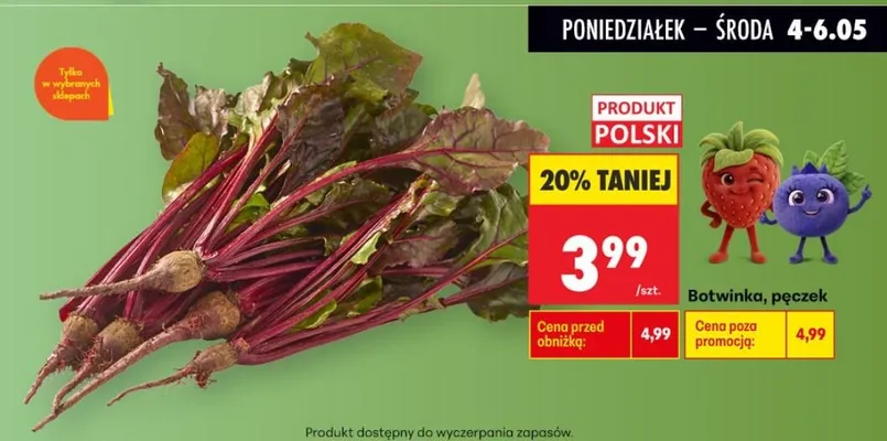 Botwinka pęczek polska promocja w Biedronka