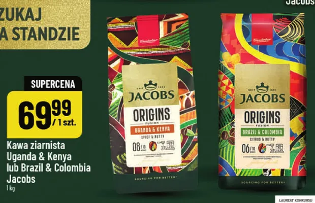 Kawa ziarnista Uganda & Kenya Jacobs promocja w POLOmarket