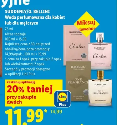 Woda perfumowana dla kobiet Suddenly Chalou promocja w Lidl