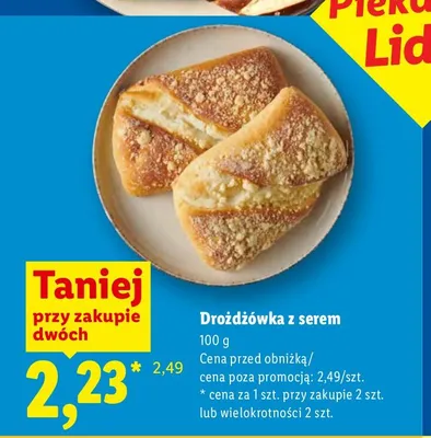 Drożdżówka z serem promocja w Lidl