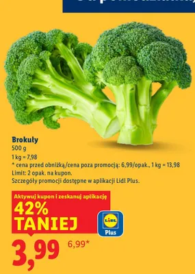 Brokuły promocja w Lidl