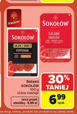 Salami z Dębicy Pepperoni Sokołów promocja w Carrefour