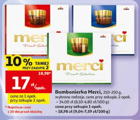 Bombonierka Merci promocja w Auchan