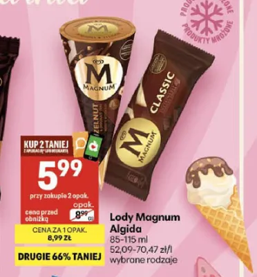 Lody Magnum Almond promocja w Delikatesy Centrum