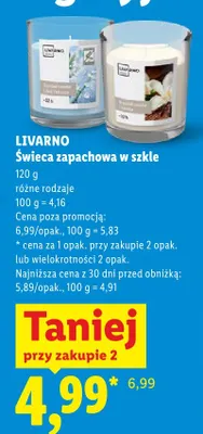 Świeca zapachowa w szkle Livarno promocja w Lidl