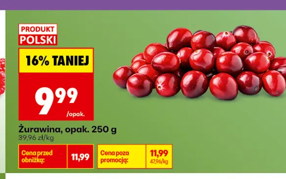 Żurawina promocja w Biedronka