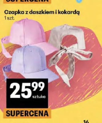 Czapka z daszkiem i kokardą promocja w Delikatesy Centrum