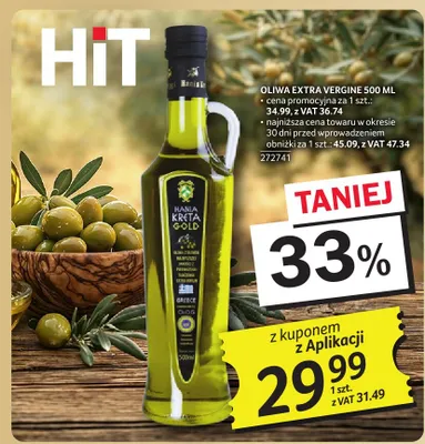 Oliwa extra vergine Hania Kreta Gold promocja w Selgros