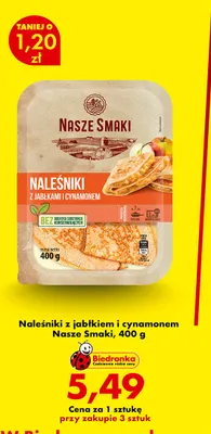 Naleśniki z jabłkiem i cynamonem Nasze Smaki promocja w Biedronka