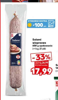 Salami wieprzowe K-Classic promocja w Kaufland