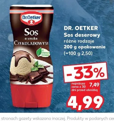 Sos deserowy Dr. Oetker promocja w Kaufland