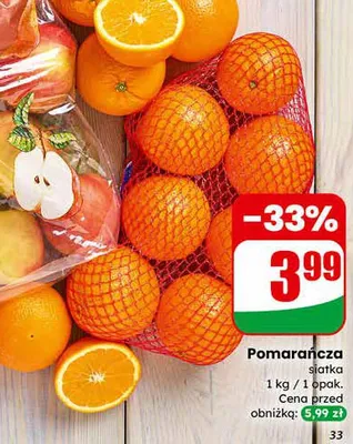 Pomarańcza siatka promocja w Dino