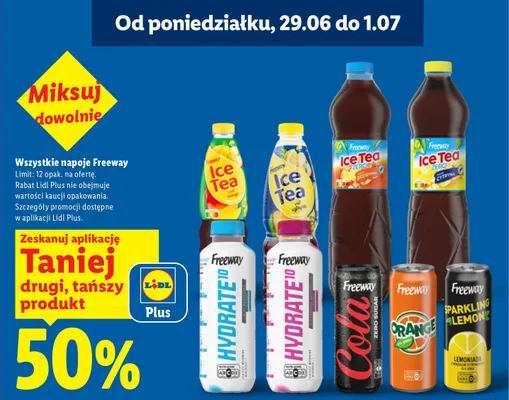 Napój izotoniczny Freeway Hydrate 10 promocja w Lidl