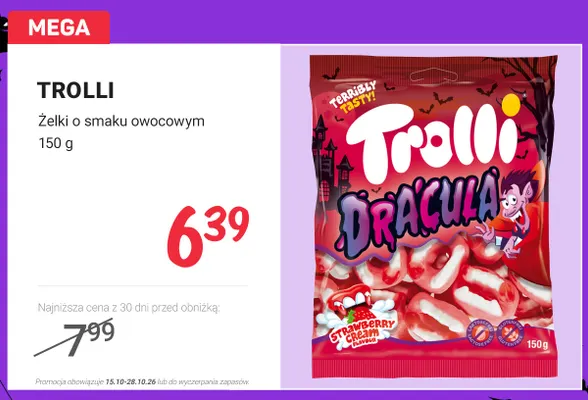 Żelki o smaku owocowym Trolli promocja w Rossmann