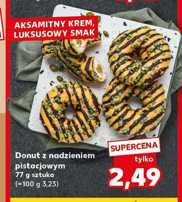 Donut z nadzieniem pistacjowym promocja w Kaufland