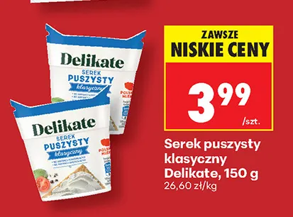 Serek puszysty klasyczny Delikate promocja w Biedronka