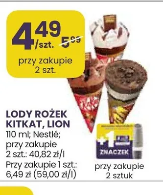 Lody rożek Nestlé promocja w Stokrotka