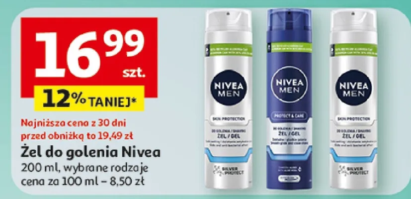 Żel do golenia Nivea promocja w Auchan