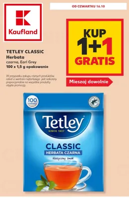 Herbata Tetley Classic Earl Grey promocja w Kaufland