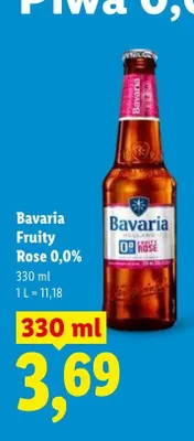 Piwo bezalkoholowe Bavaria Fruity Rose 0,0% promocja w Lidl