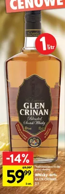 Whisky Glen Crinan promocja w Intermarche