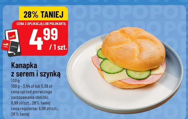 Kanapka z serem i szynką promocja w POLOmarket
