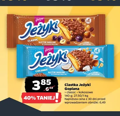 Ciastka Jeżyki classic Goplana promocja w Netto
