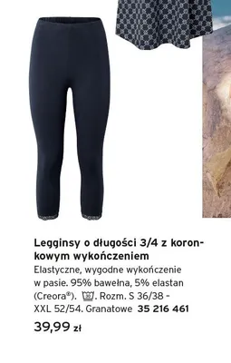 Legginsy o długości 3/4 z koronkowym wykończeniem Tchibo promocja w Tchibo